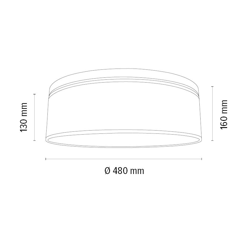 Laevalgusti BENITA 2xE27/25W/230V d. 48 cm kreemikas/tamm – FSC sertifitseeritud
