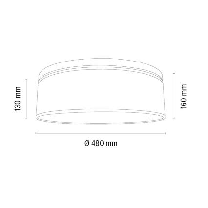 Laevalgusti BENITA 2xE27/25W/230V d. 48 cm pruun/tamm – FSC sertifitseeritud