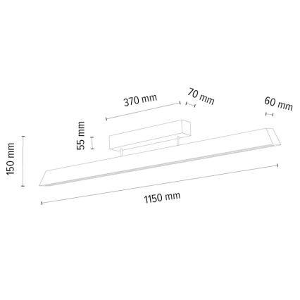 LED Hämardatav pinnale kinnitatav lühter DEROTT 3xLED/14W/230V tamm – FSC sertifitseeritud