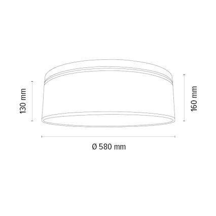 Laevalgusti BENITA 4xE27/25W/230V d. 58 cm kreemikas/tamm