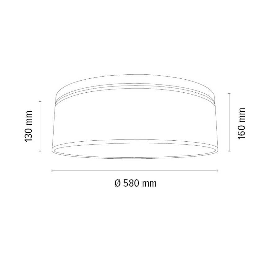 Laevalgusti BENITA 4xE27/25W/230V d. 58 cm kreemikas/tamm