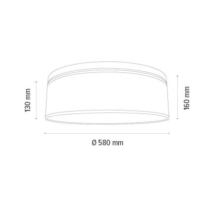 Laevalgusti BENITA 4xE27/25W/230V d. 58 cm valge/tamm