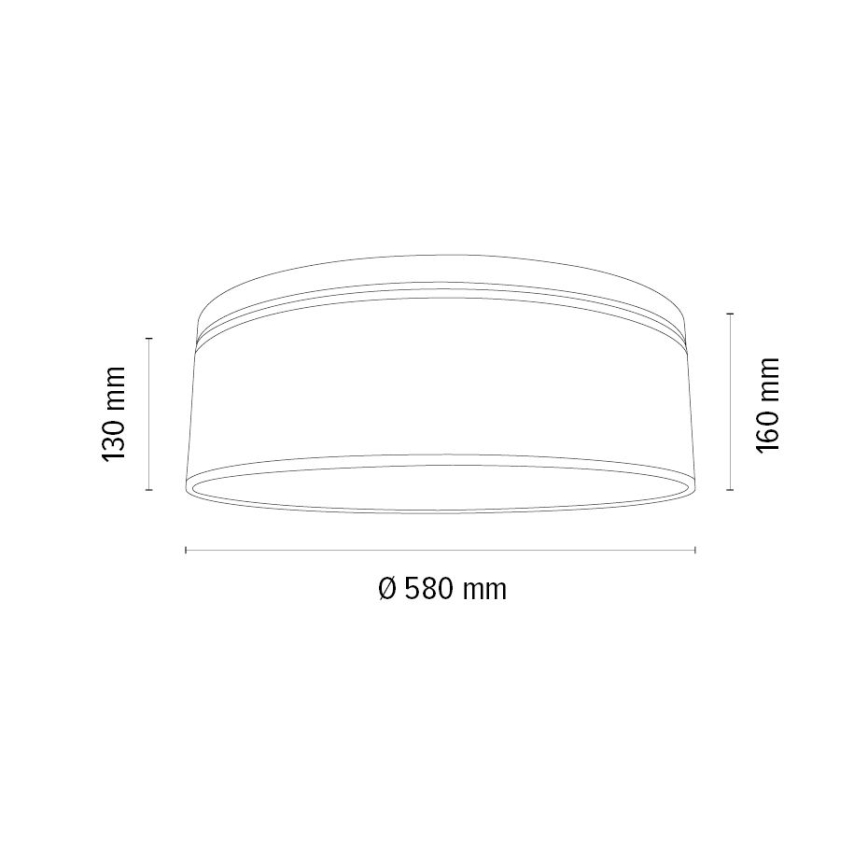 Laevalgusti BENITA 4xE27/25W/230V d. 58 cm valge/tamm