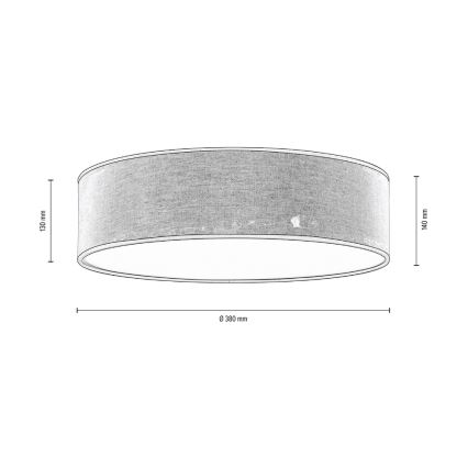 Laevalgusti NEGRO 3xE27/25W/230V 38 cm