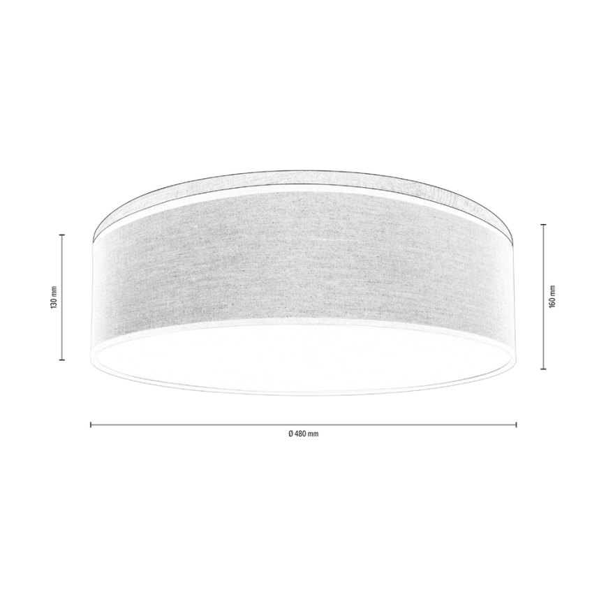Laevalgusti BOHO 3xE27/25W/230V d. 48 cm tamm