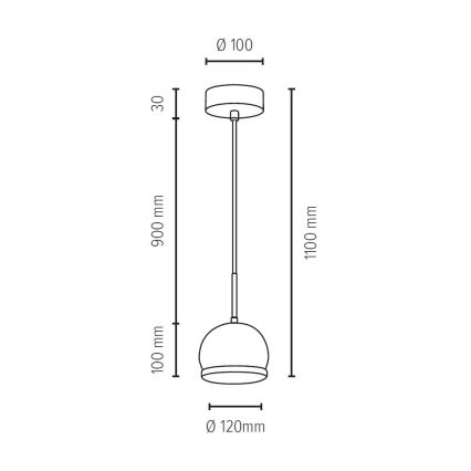 LED Lühter BALL WOOD 1xGU10/5W/230V matt tamm - FSC sertifitseeritud