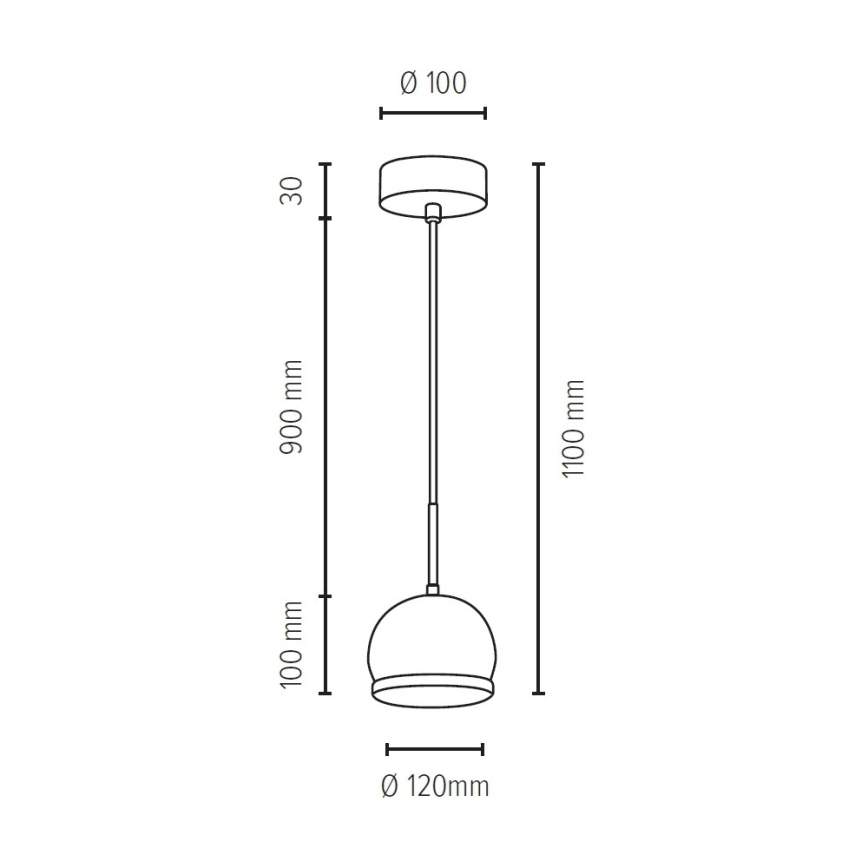 LED Lühter BALL WOOD 1xGU10/5W/230V matt tamm - FSC sertifitseeritud
