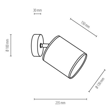 Kohtvalgusti seinale APRILLIA 1xE27/25W/230V valge tamm - FSC sertifitseeritud