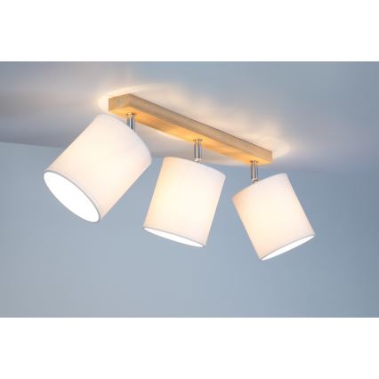 Punktvalgusti APRILLIA 3xE27/25W/230V valge tamm