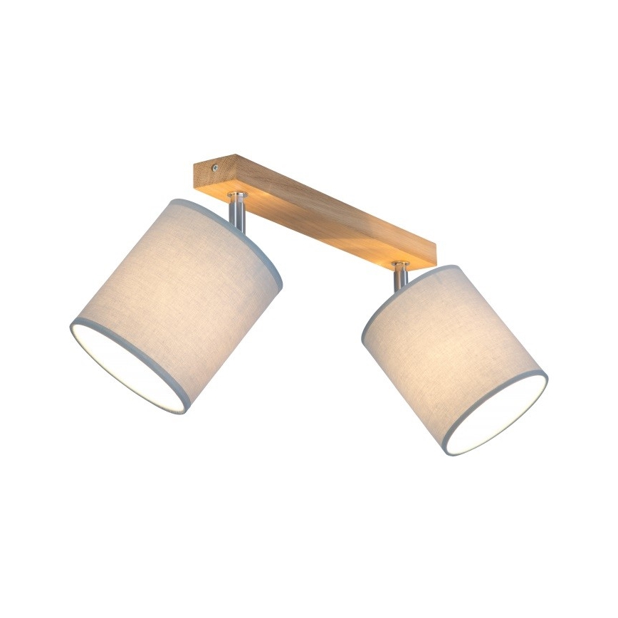 Kohtvalgusti APRILLIA 2xE27/25W/230V tamm, hall - FSC sertifitseeritud