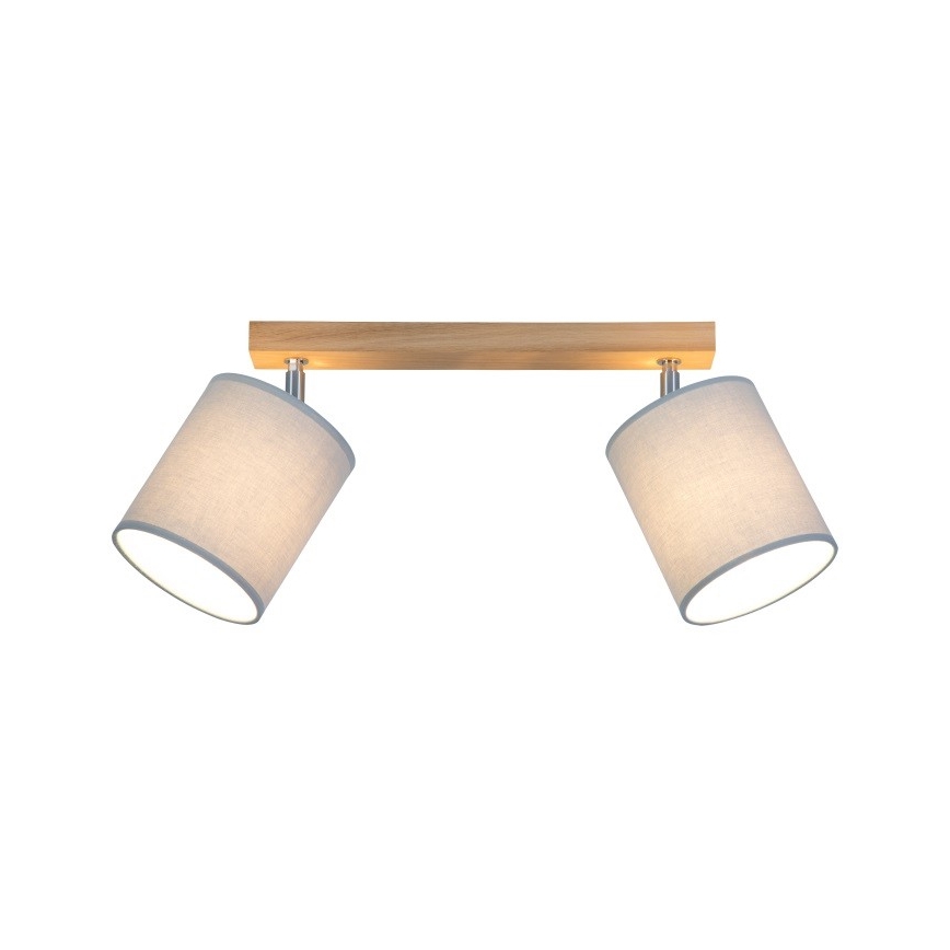 Kohtvalgusti APRILLIA 2xE27/25W/230V tamm, hall - FSC sertifitseeritud