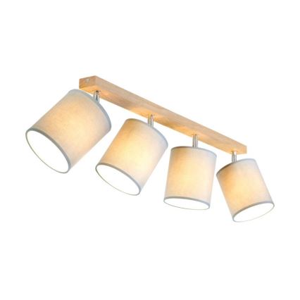 Kohtvalgusti APRILLIA 4xE27/25W/230V tamm, hall - FSC sertifitseeritud