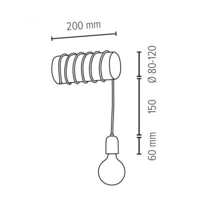 Seinavalgusti TRABO 1xE27/60W/230V mänd - FSC sertifitseeritud