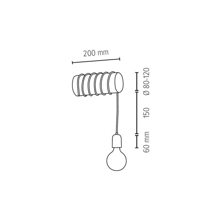 Seinavalgusti TRABO 1xE27/60W/230V mänd - FSC sertifitseeritud