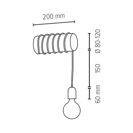 Seinavalgusti TRABO 1xE27/25W/230V mänd - FSC sertifitseeritud