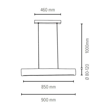 LED Hämardatav lühter LUCAS LED/25.5W/230V mänd - FSC sertifitseeritud