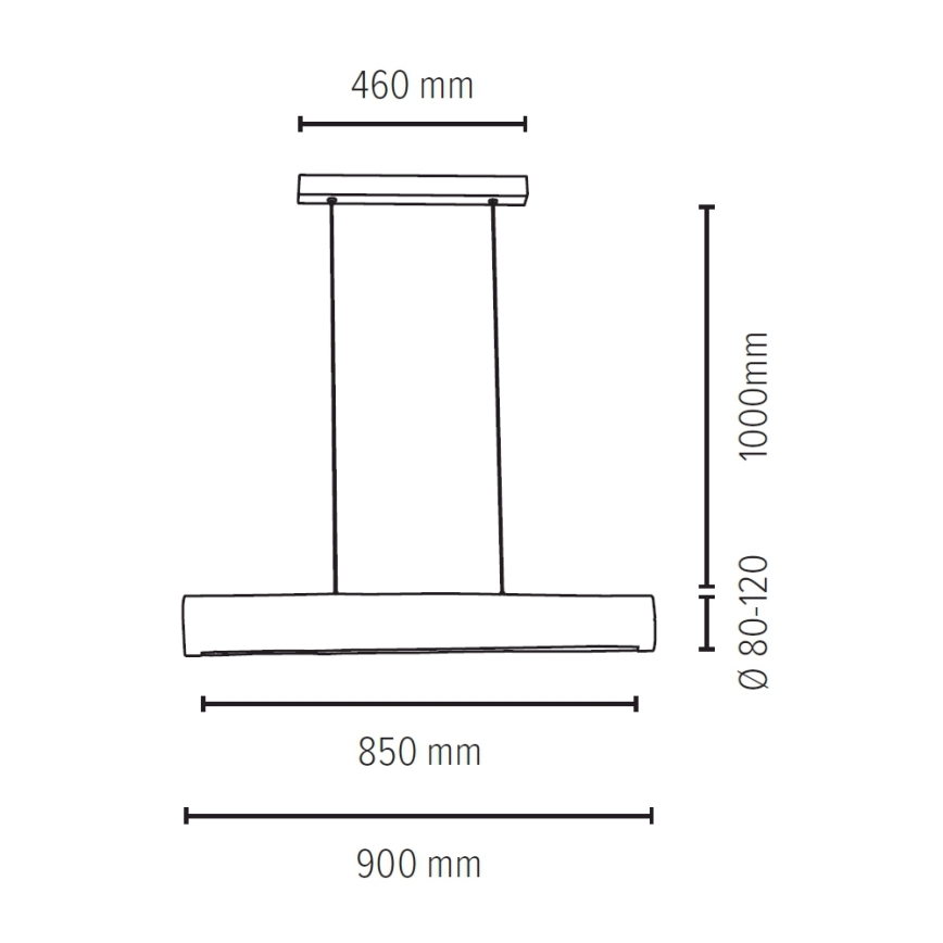 LED Hämardatav lühter LUCAS LED/25,5W/230V mänd - FSC sertifitseeritud
