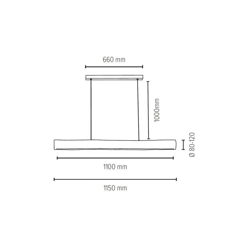 LED Hämardatav lühter LUCAS LED/33W/230V mänd