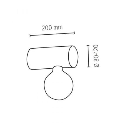 Seinavalgusti TRABO 1xE27/25W/230V mänd - FSC sertifitseeritud