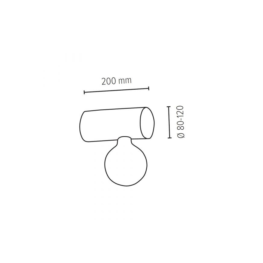 Seinavalgusti TRABO 1xE27/25W/230V mänd - FSC sertifitseeritud