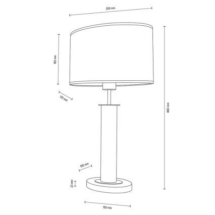 Laualamp MERCEDES 1xE27/40W/230V 46 cm kreemikas/tamm – FSC sertifitseeritud