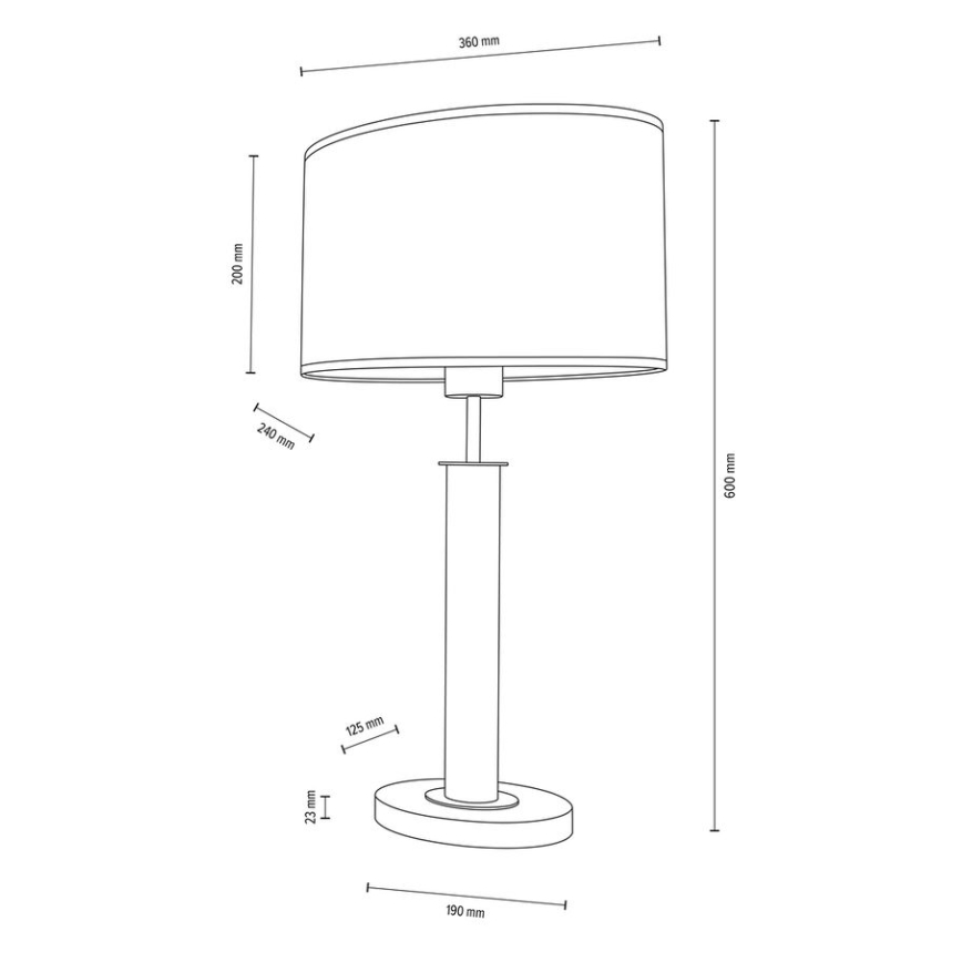 Laualamp MERCEDES 1xE27/40W/230V 60 cm valge/tamm – FSC sertifitseeritud