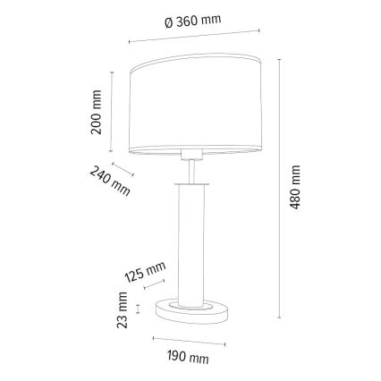 Laualamp MERCEDES 1xE27/40W/230V 46 cm pruun/tamm