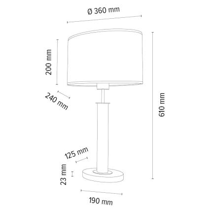 Laualamp MERCEDES 1xE27/40W/230V 60 cm pruun/tamm – FSC sertifitseeritud