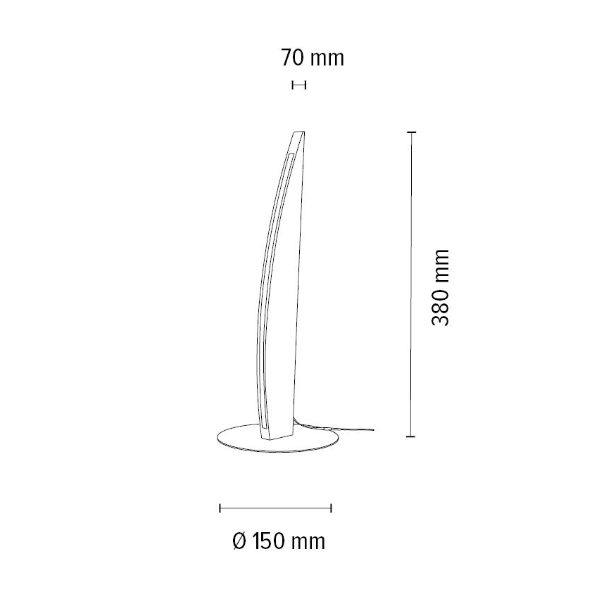 LED-hämardatav laualamp DUBAI LED/4W/230V tamm
