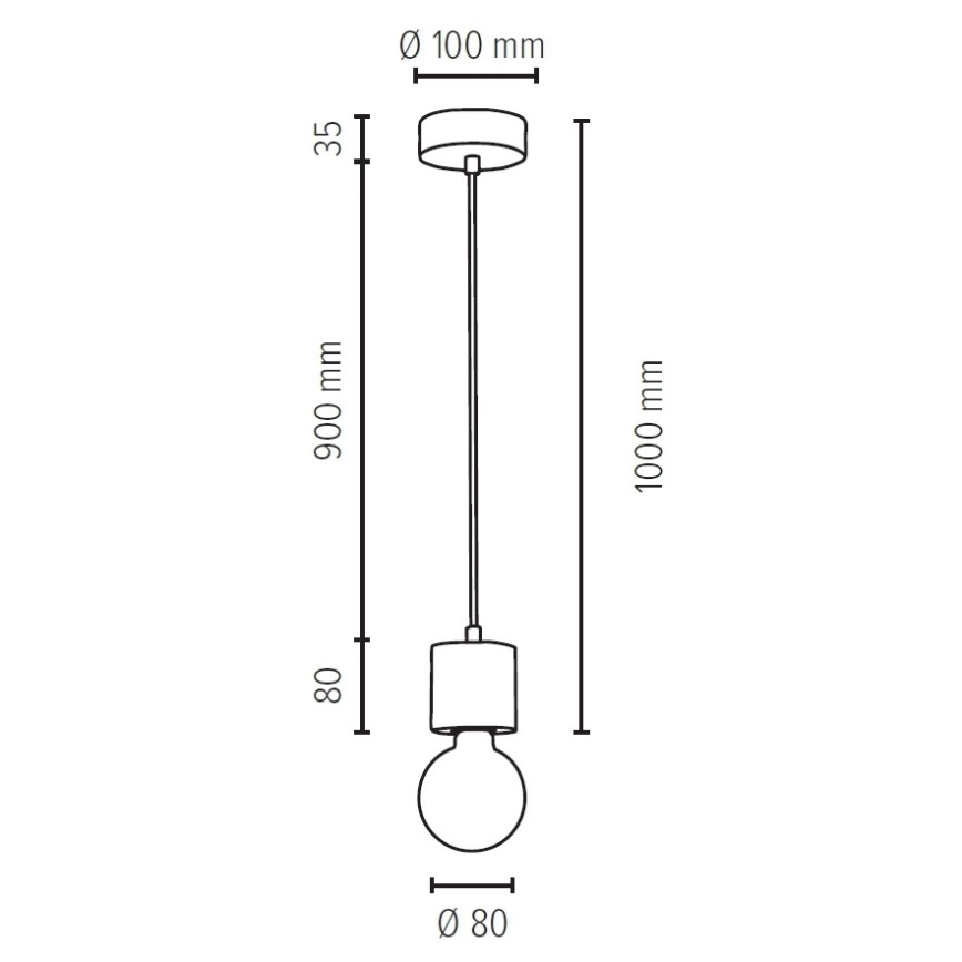 Lühter PINO 1xE27/60W/230V mänd - FSC sertifitseeritud