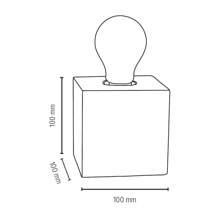 Laualamp TRONGO SQUARE 1xE27/25W/230V tamm