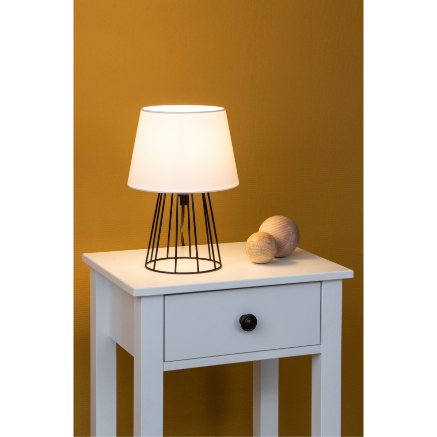 Spot-Light - Laualamp MANGOO 1xE27/40W/230V valge/must