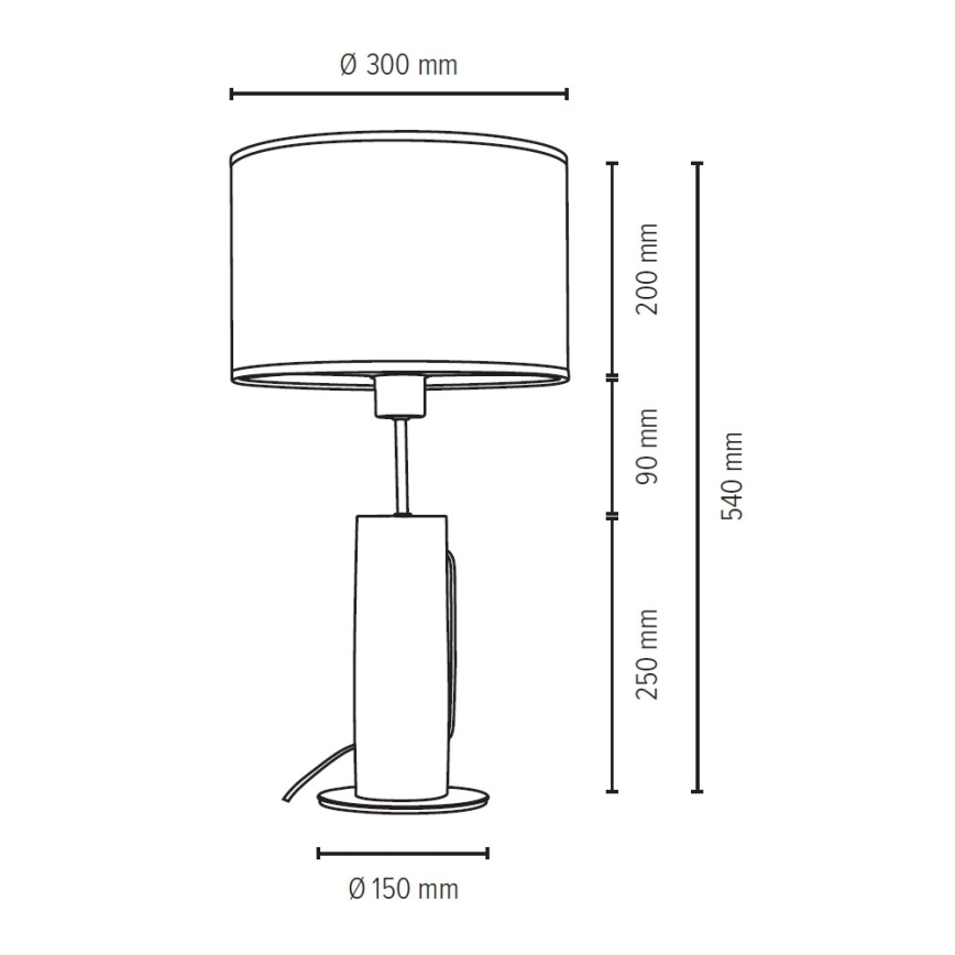 Laualamp PINO 1xE27/40W/230V mänd - FSC sertifitseeritud
