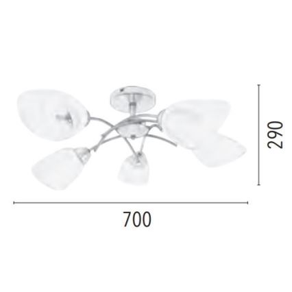 Kinnitatav lühter VILETTA 5xE27/60W/230V