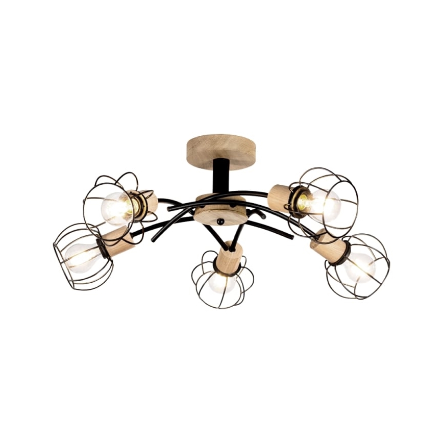 Pinnapealne lühter VIVIANE 5xE27/60W/230V tamm