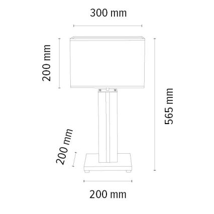 LED Hämardatav laualamp FLAME 1xE27/40W+ LED/4,6W/230V 56,5 cm tamm – FSC sertifitseeritud