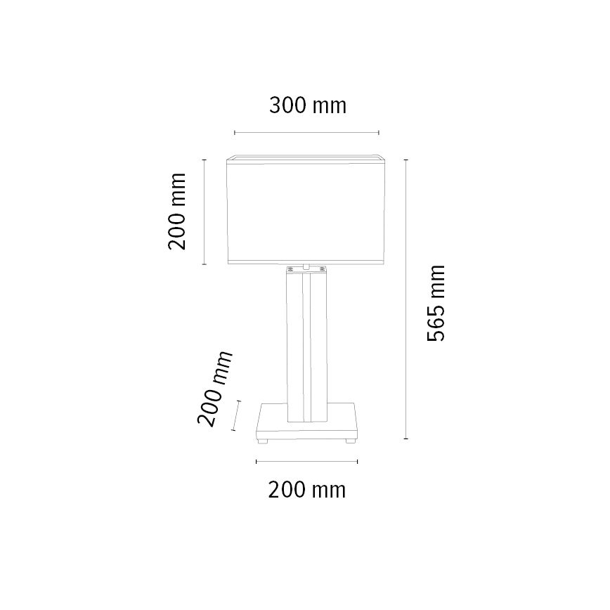 LED Hämardatav laualamp FLAME 1xE27/40W+ LED/4,6W/230V 56,5 cm tamm – FSC sertifitseeritud