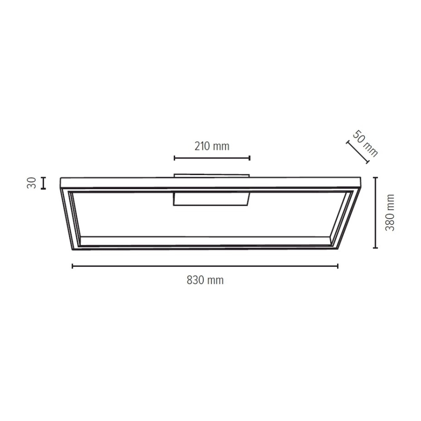 LED-hämardatav laevalgusti RAMME LED/34W/230V matt tamm + kaugjuhtimispult