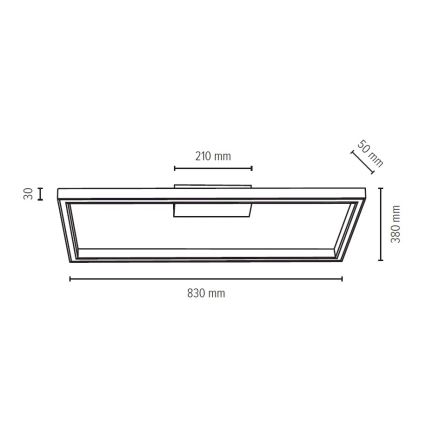 LED Laevalgusti RAMME LED/34W/230V matt tamm - FSC sertifitseeritud