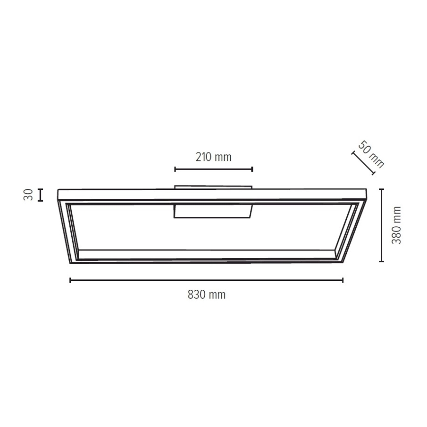 LED Laevalgusti RAMME LED/34W/230V matt tamm
