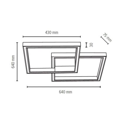 LED Laevalgusti RAMME LED/48W/230V matt tamm - FSC sertifitseeritud