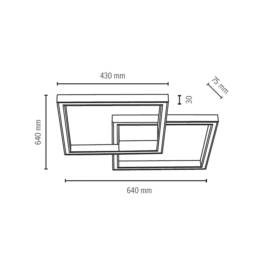LED Laevalgusti RAMME LED/48W/230V matt tamm - FSC sertifitseeritud