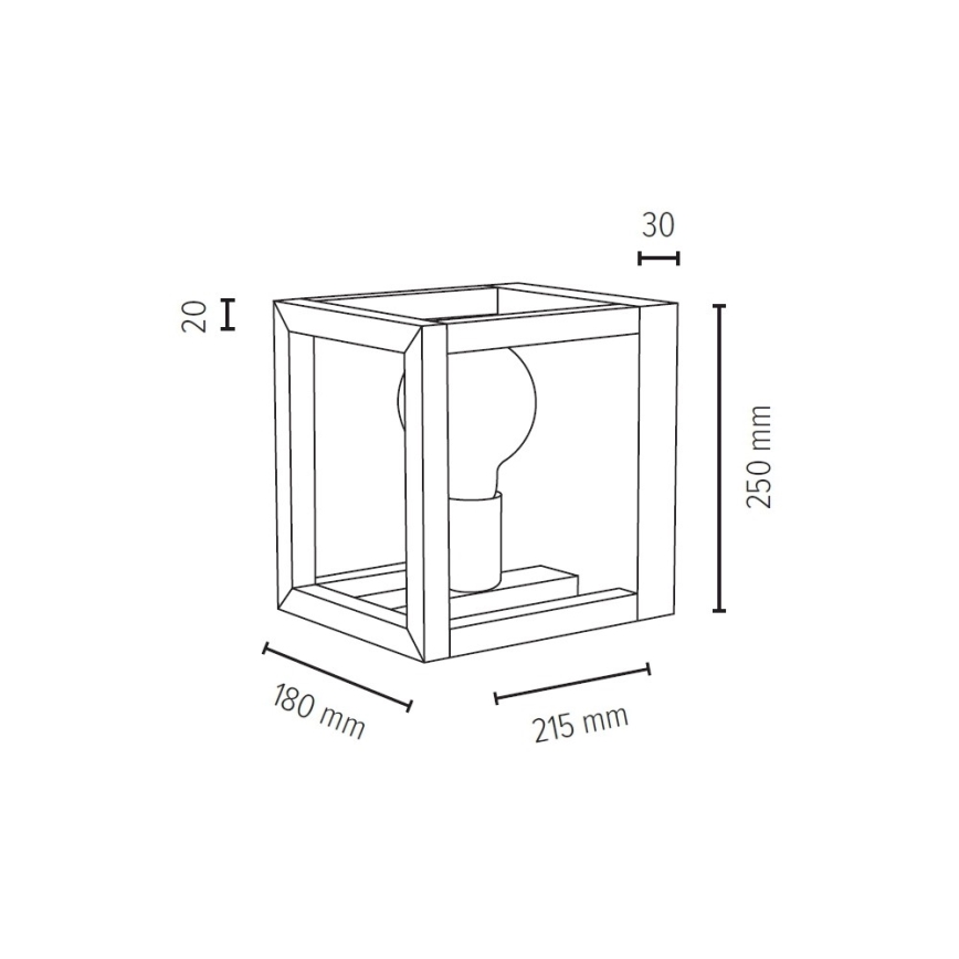 Seinavalgusti KAGO 1xE27/40W/230V tamm
