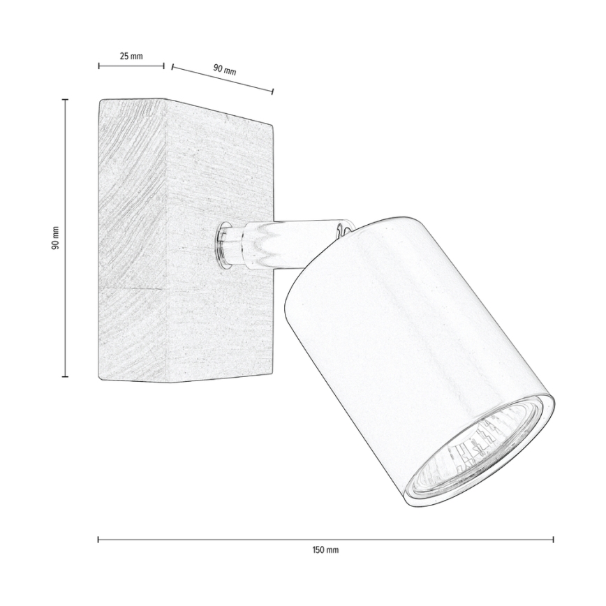 Kohtvalgusti seinale MANARA 1xGU10/5W/230V mänd