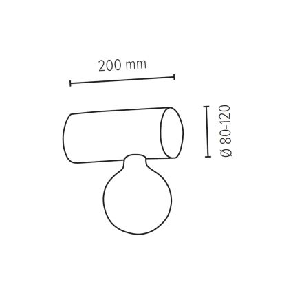 Seinavalgusti TRABO 1xE27/25W/230V mänd - FSC sertifitseeritud