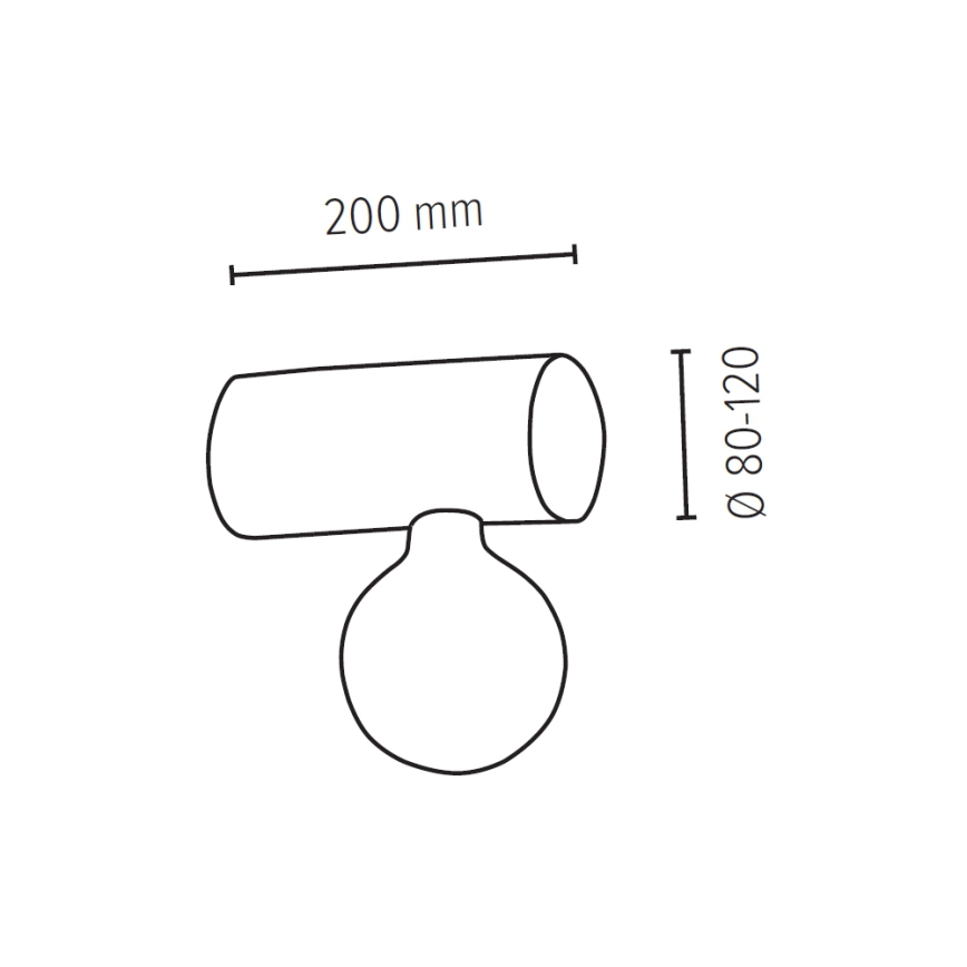 Seinavalgusti TRABO 1xE27/25W/230V mänd - FSC sertifitseeritud