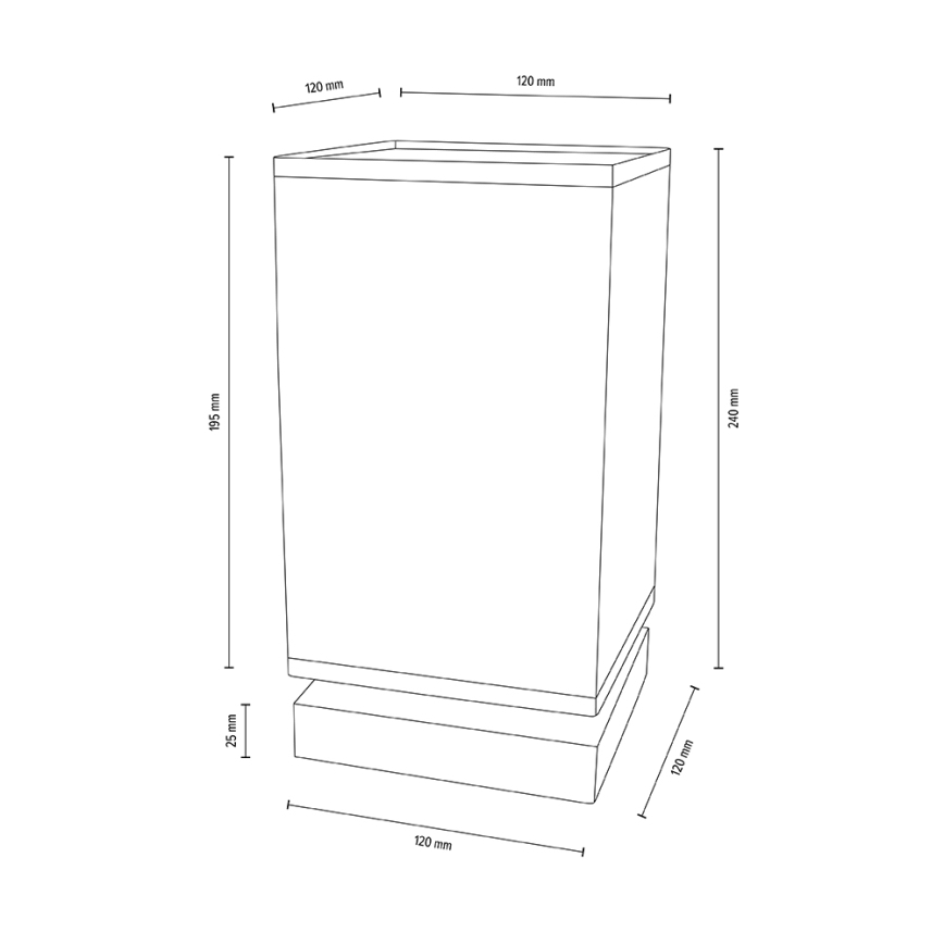 Laualamp FIRE 1xE27/25W/230V tamm/must tamm