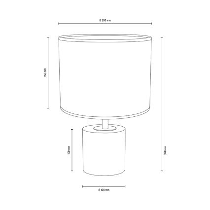 Laualamp KRETA 1xE27/25W/230V mänd/valge - FSC sertifitseeritud