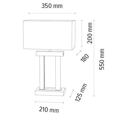 LED Hämardatav laualamp HAKON 1xE27/40W+ 2xLED/7,5W/230V 55 cm tamm – FSC sertifitseeritud