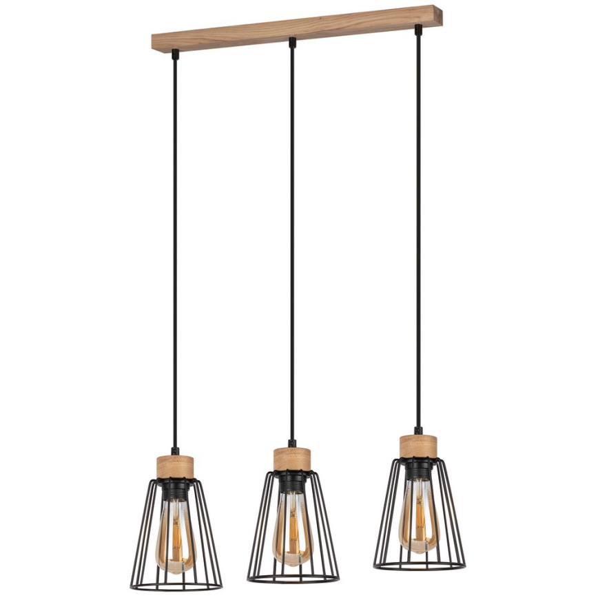 Spot-Light - Lühter ORAZIO 3xE27/60W/230V tamm